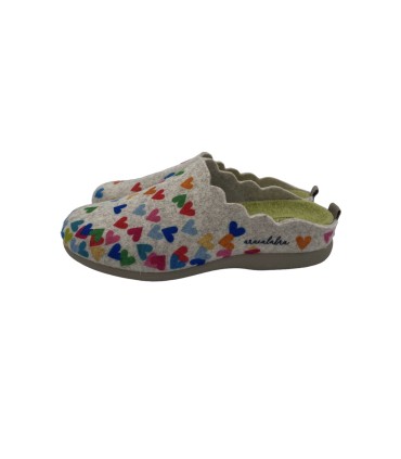 ZAPATILLA DE CASA 5523 FIELTRO BESITOS BEIG