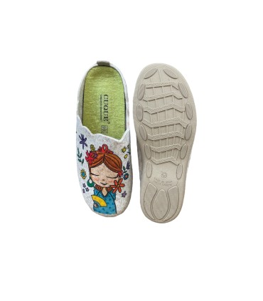 Zapatilla de casa MOD 55070 FIELTRO FLAMENCA BEIG