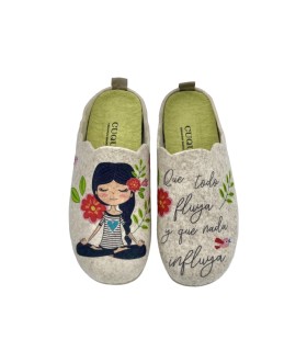 Zapatilla de casa 5516 FIELTRO FLUYA BEIG
