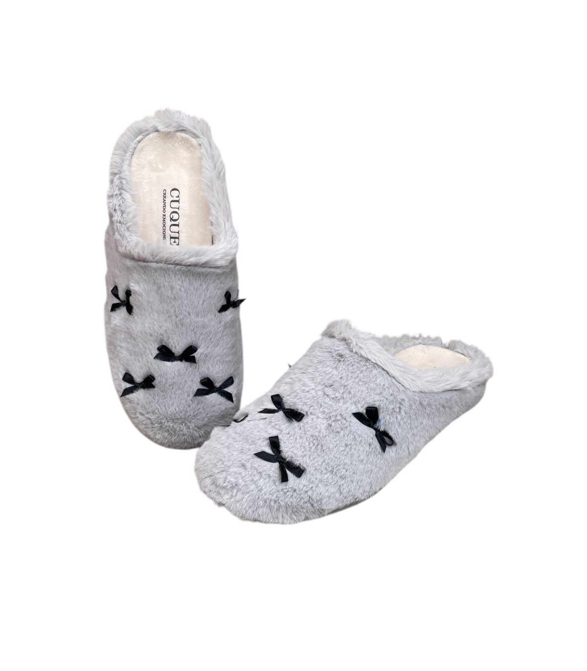 ZAPATILLA DE CASA INVIERNO . SMOOTH LAZO PERLA