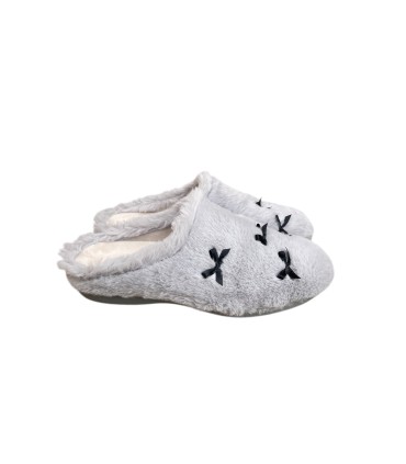 ZAPATILLA DE CASA INVIERNO . SMOOTH LAZO PERLA